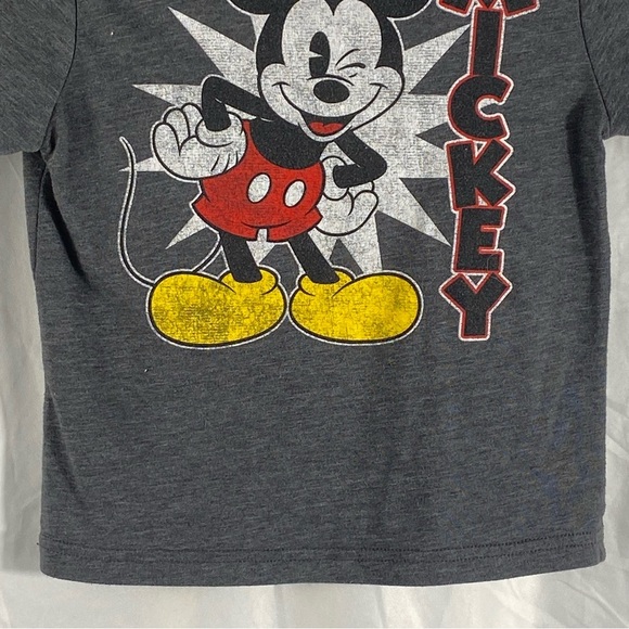 Disney Mickey Mouse Dark Gray and Light Gray Long Sleeve Tee Size 5T - Picture 8 of 16